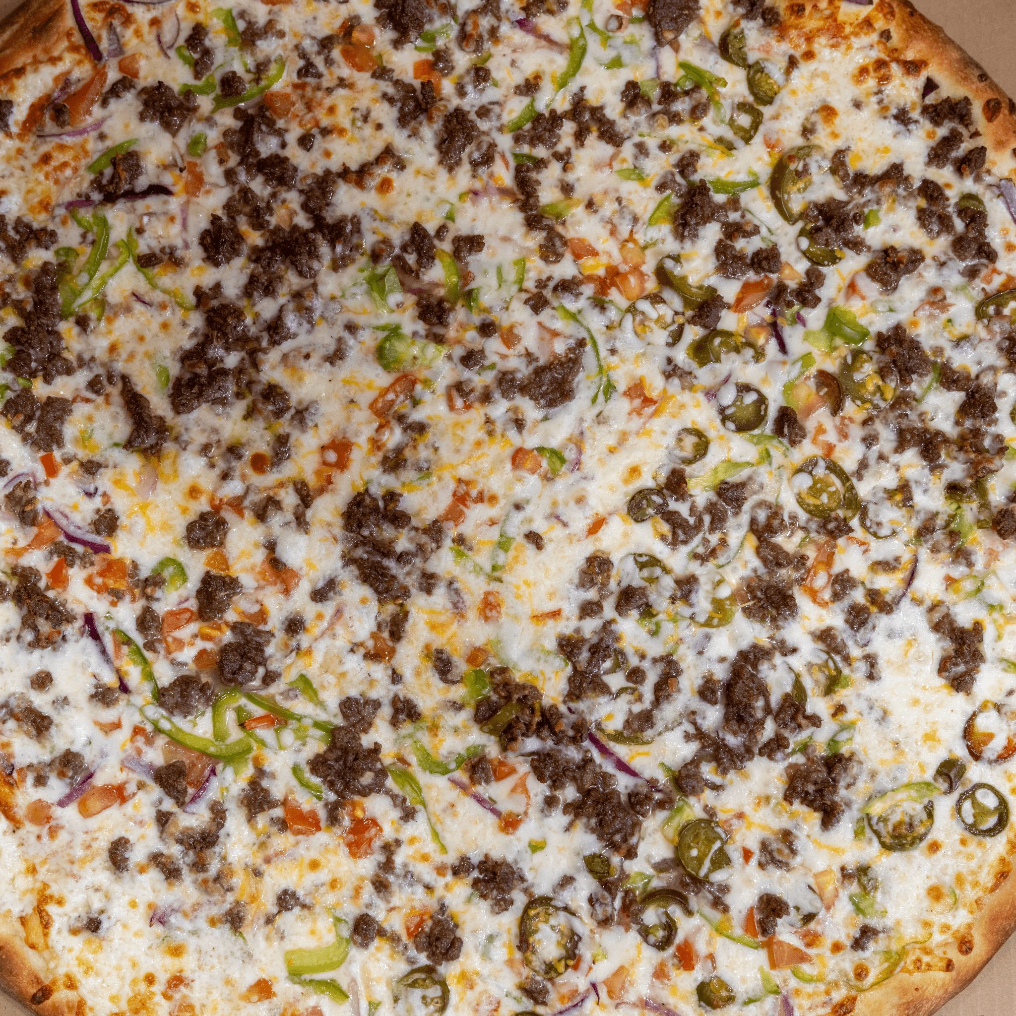 Cheeseburger Pizza.