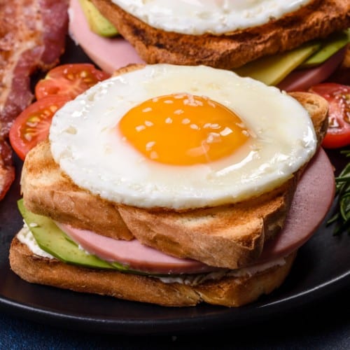 Ham & Egg Sandwich Breakfast.